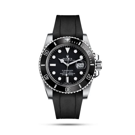 rolex submariner black rubber strap.